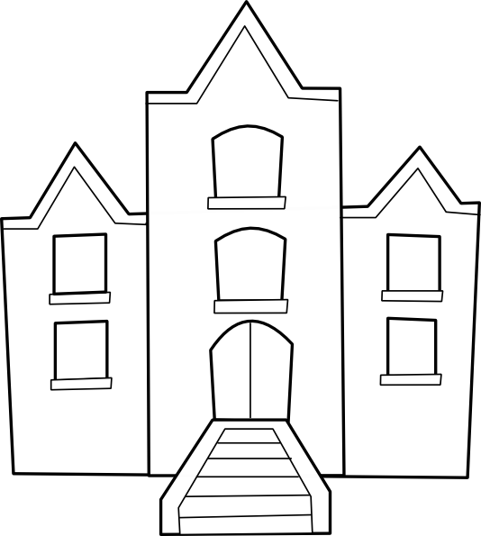 School Building Clip Art (534x595), Png Download