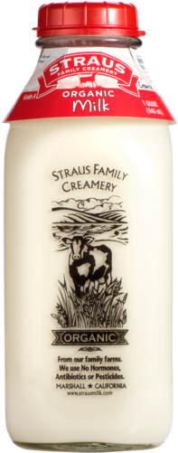 Share - Straus Cream-top Whole Milk (500x500), Png Download