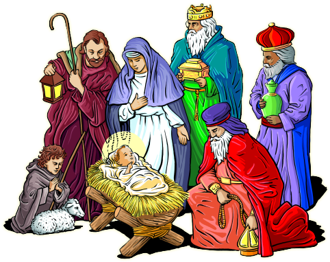 Free To Use & Public Domain Nativity Clip Art - De La Naissance De Jésus (500x396), Png Download