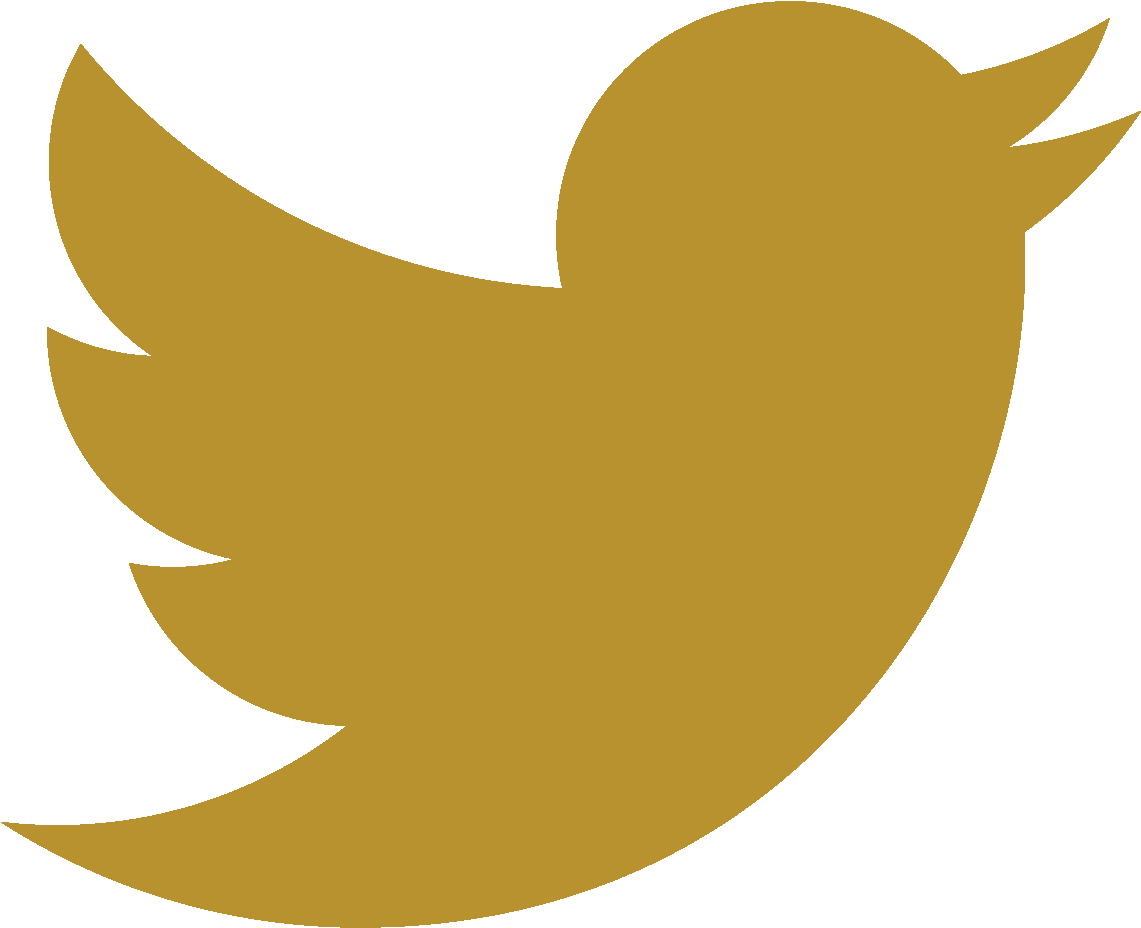 Golden Twitter Logo Png (1164x953), Png Download
