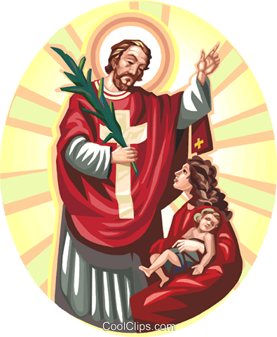 Jesus Christ Blessing Mother And Child Royalty Free - Illustration (395x480), Png Download