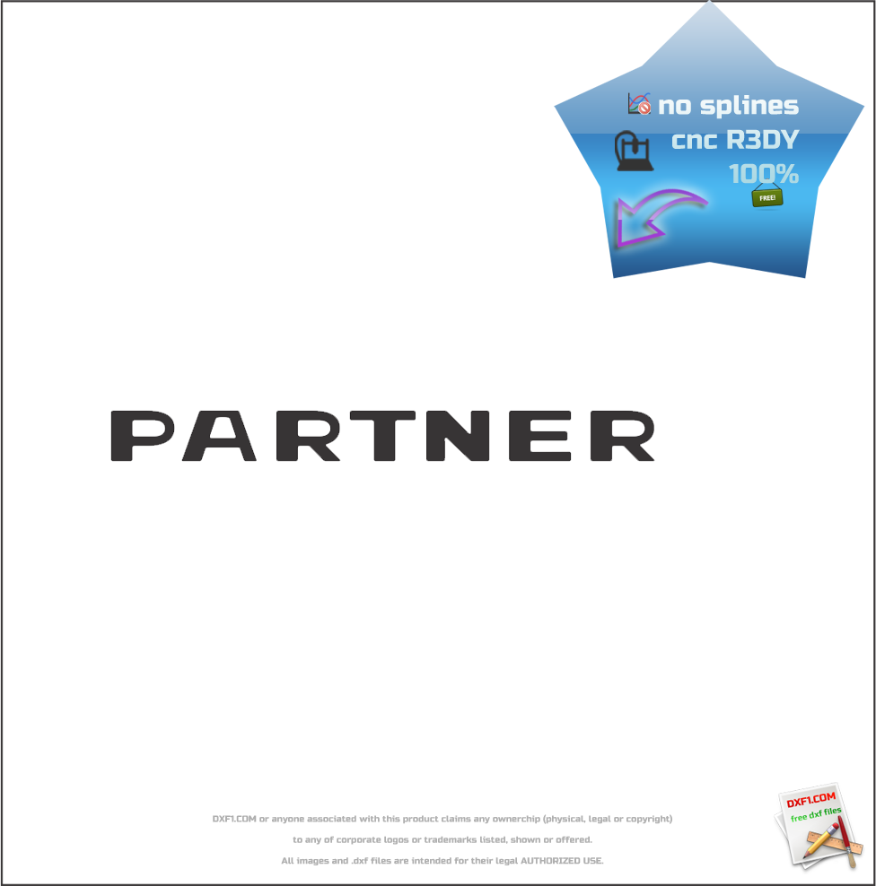 Free Dxf Files Download - Logo De Peugeot Partner (976x988), Png Download