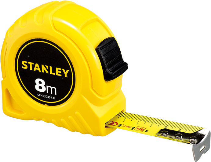 Hand Tools & Storage - Stanley Tylon 8m/26 Measuring Tape (800x580), Png Download