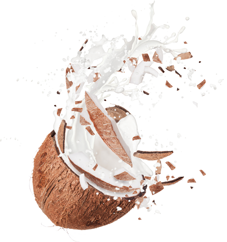 Coconut And Chocolate Splash (454x484), Png Download