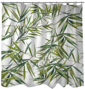 Watercolor Illustration Of Bamboo Leaves , Seamless - Grass (400x400), Png Download