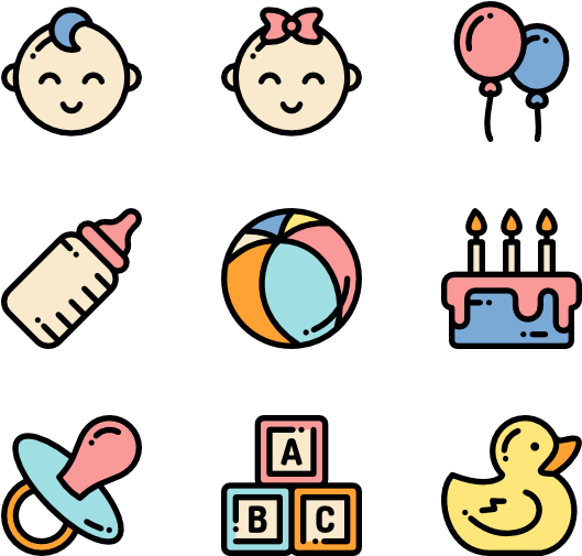 Baby Shower - Baby Shower Baby Icon (600x564), Png Download