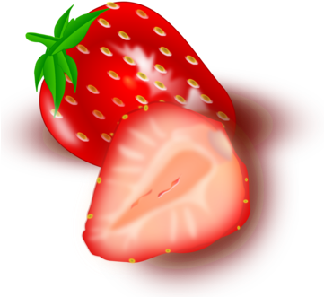 Strawberry Milkshake Smoothie Shortcake Juice - Strawberries Shower Curtain (360x340), Png Download