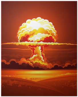 Nuclear Explosion Vector (400x400), Png Download