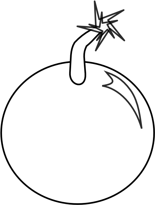 Bomb White Png (555x722), Png Download