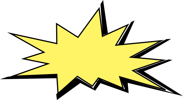 Blast Clipart Image Of Blast Clipart 4909 Big Yellow - Yellow Explosion Clip Art (600x329), Png Download