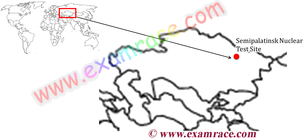 Map Of Semipalatinsk Nuclear Test Site - World Is Waiting Throw Blanket (1064x488), Png Download