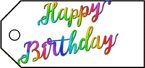 Birthday Gift Tag Gift Tag - Calligraphy (501x242), Png Download