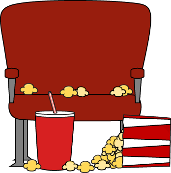 Empty Movie Theater Seat - Movie Theatre Clip Art (348x354), Png Download