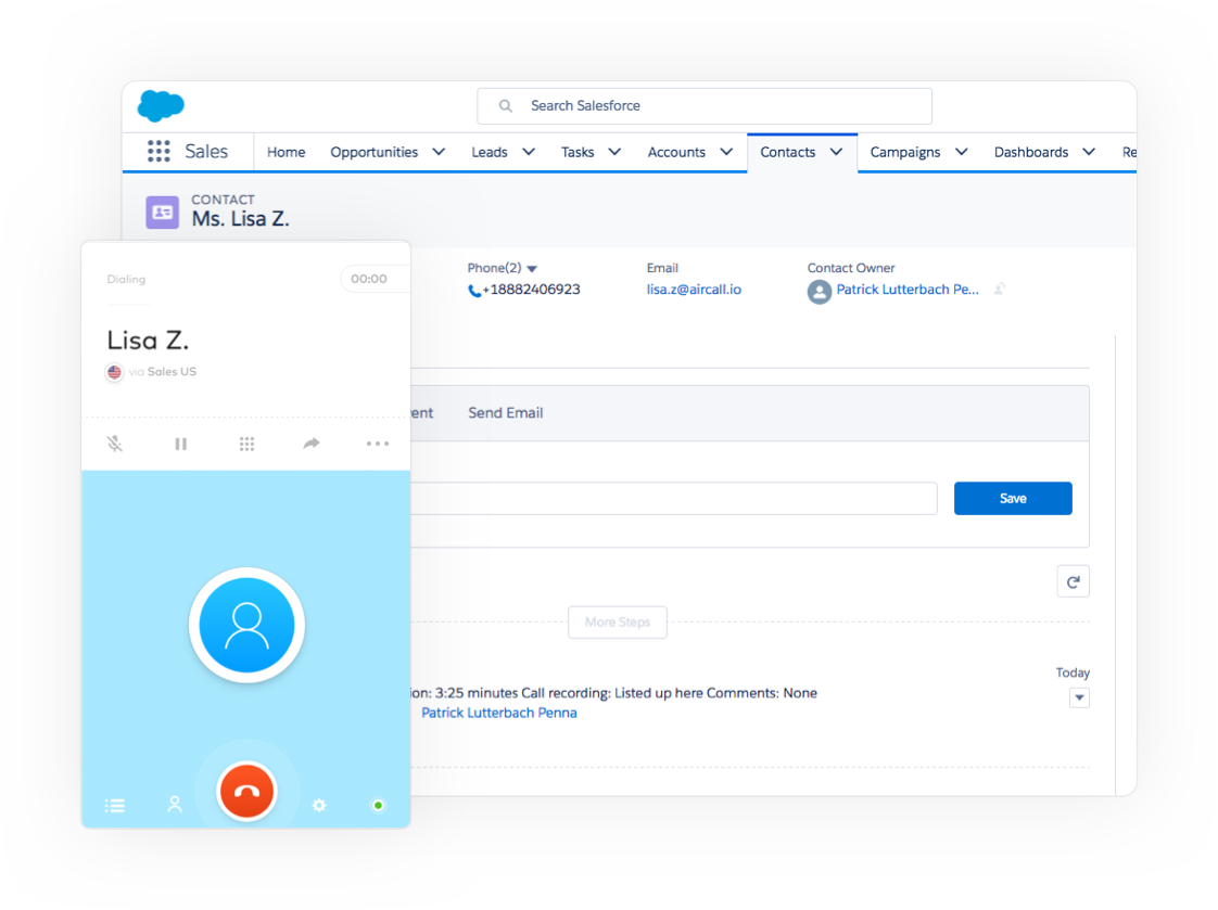 Salesforce - Aircall, Inc. (1122x839), Png Download