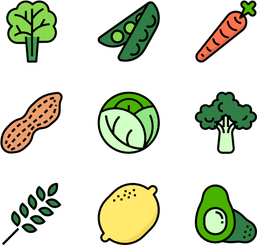 Vegetable Icon Packs Svg Psd Png - Vegetable Icon Png (600x564), Png Download