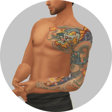 Hanzo Tattoo Png Banner Transparent Stock - Sims 4 Hanzo Tattoo (360x360), Png Download