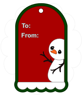 Christmas Tag - Cartoon (400x400), Png Download