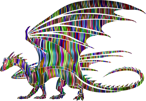 Chinese Dragon Tattoo Clip Art Download Drawing - Black And White Dragon Clipart Free (491x340), Png Download