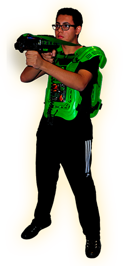 1 Parent Plays Laser Tag For Free With Every Paid General - Standing (251x527), Png Download