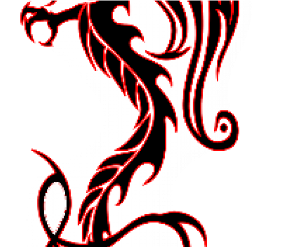 Tattoo Design Dragon Tribal (640x480), Png Download