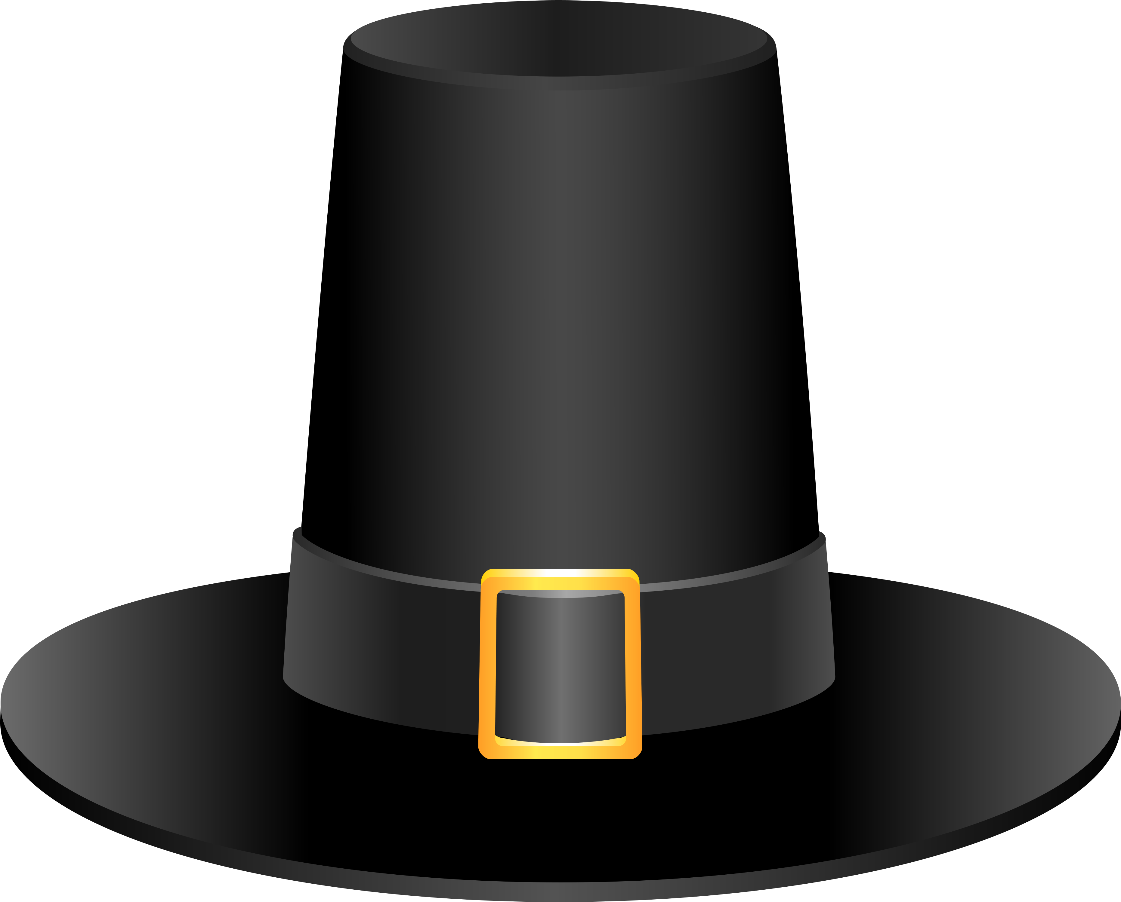 Black Pilgrim Hat Picture - Pilgrim Hat Clip Art .png (4018x3226), Png Download