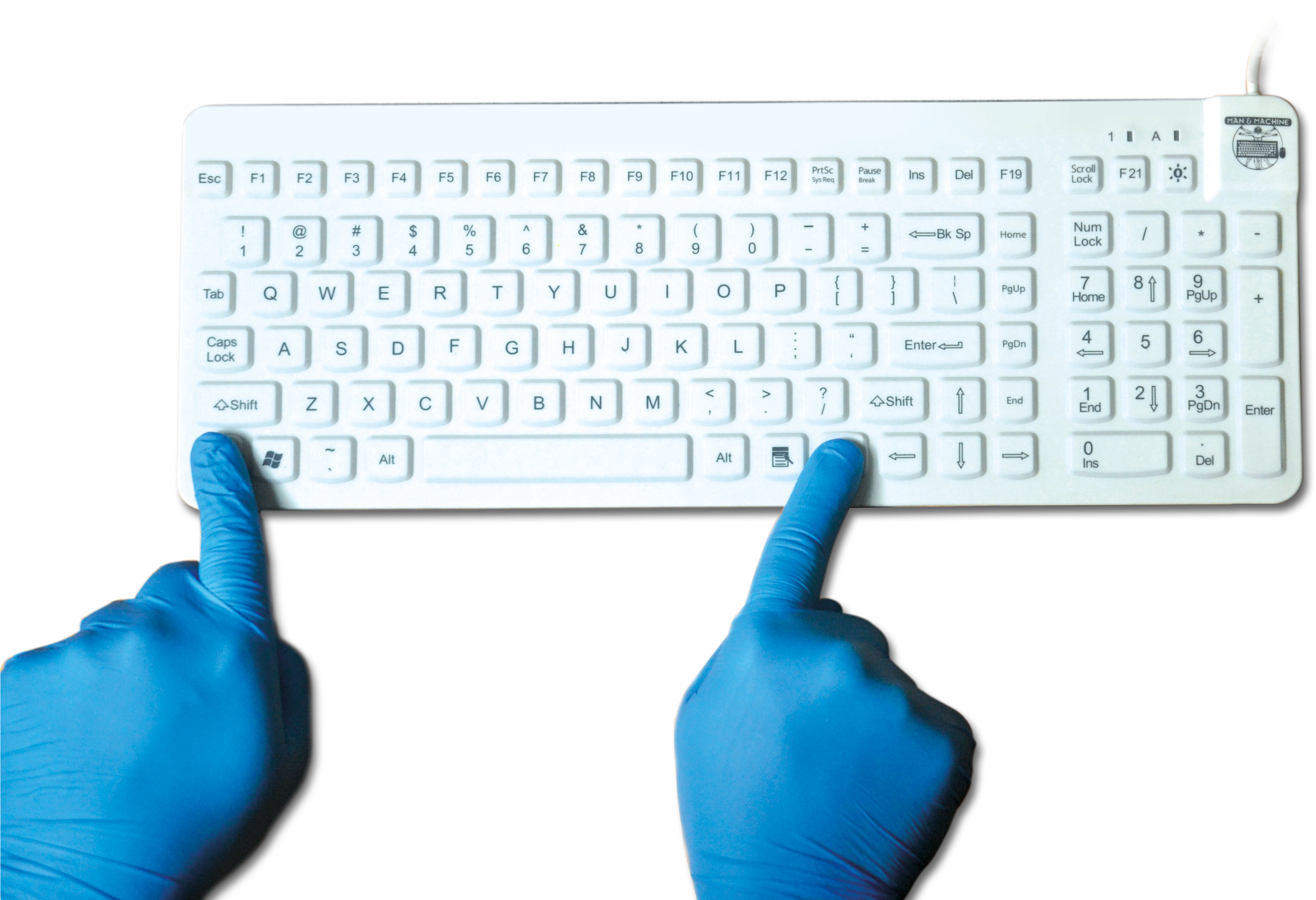 Man Machine Logo Hygienic Waterproof Keyboards Mice - Computer Keyboard (3584x2283), Png Download