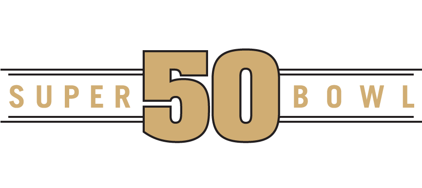50th Super Bowl Logo - Super Bowl 50 (866x408), Png Download