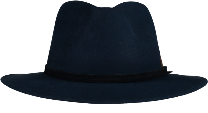 Blue Fur Felt Fedora - Felt (800x448), Png Download