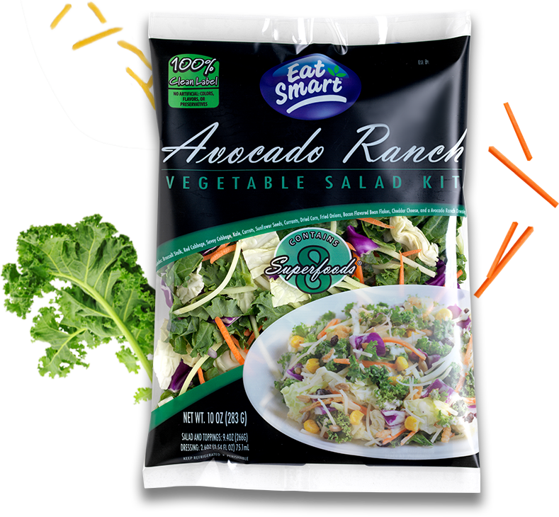 Avocado Ranch Salad Kit - 7 Superfood Salad (789x730), Png Download