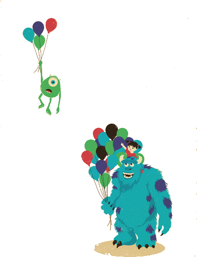 “ Monsters Inc - Background De Monster Inc (400x588), Png Download