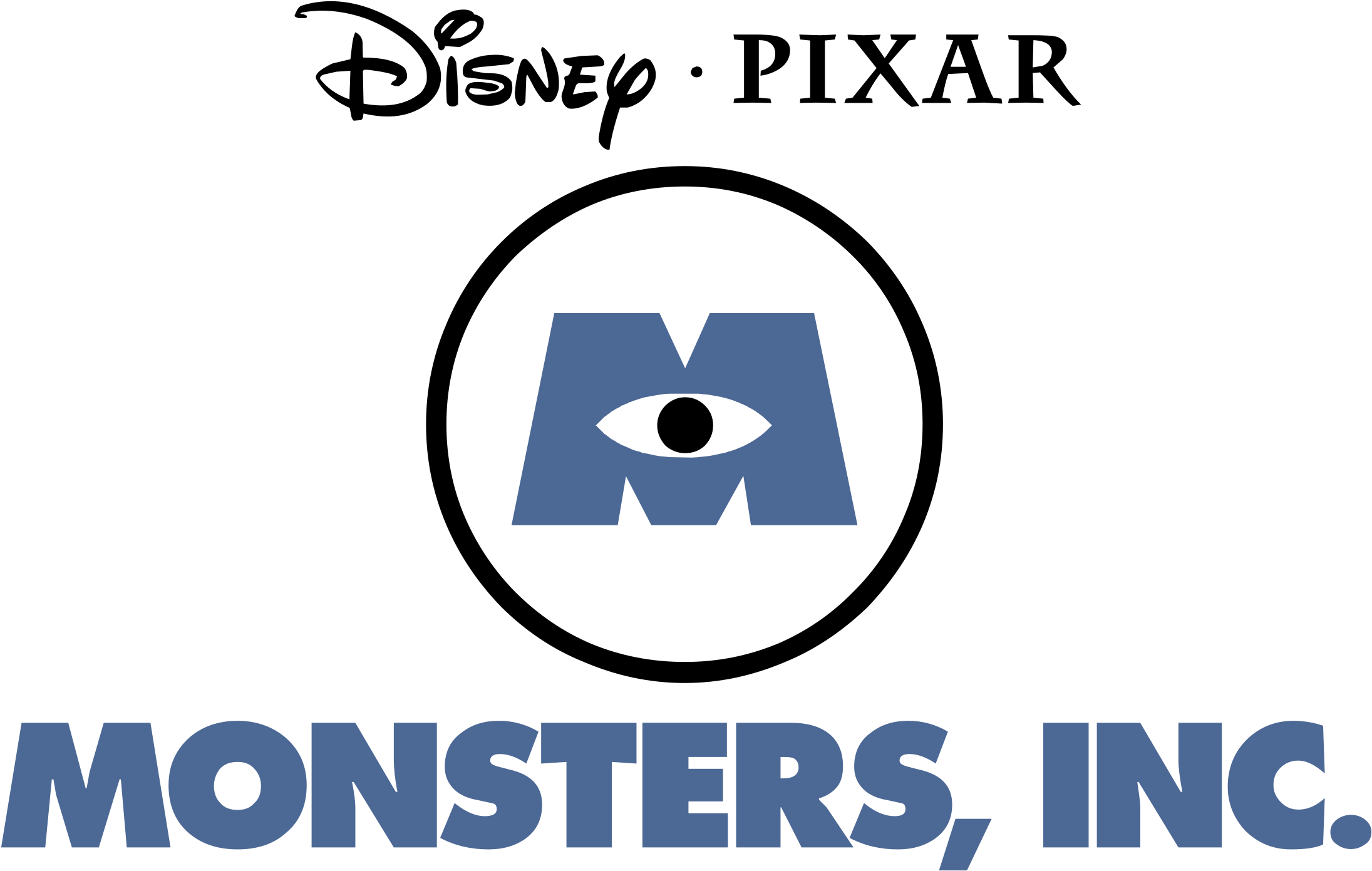 Monsters Inc Logo Png Transparent - Monsters Inc (2400x2400), Png Download