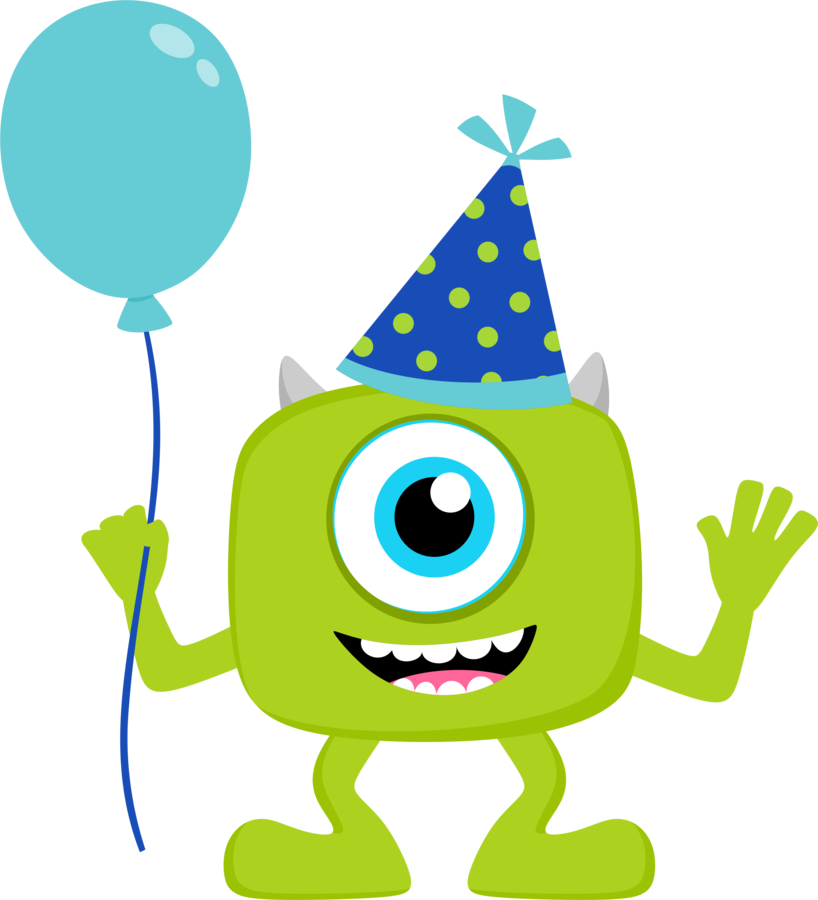 Clipart De Monster Party Beb - Monster Inc Happy Birthday (818x900), Png Download