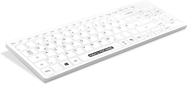 Keyboard Shade Man Machine Logo Hygienic Waterproof - Computer Keyboard (617x321), Png Download
