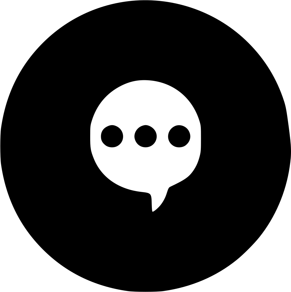 Chat Message Chatting Social Communication Typing Talk - Launchpad Icon Black (981x982), Png Download