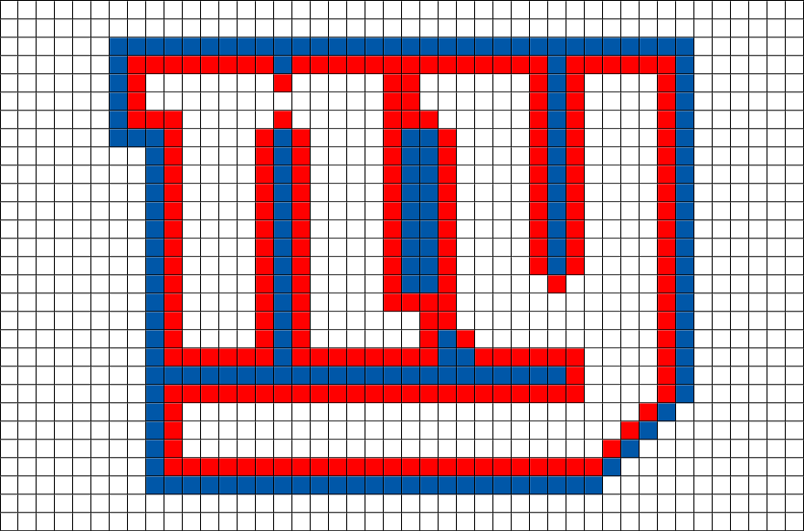Ny Giants Pixel Art (880x581), Png Download