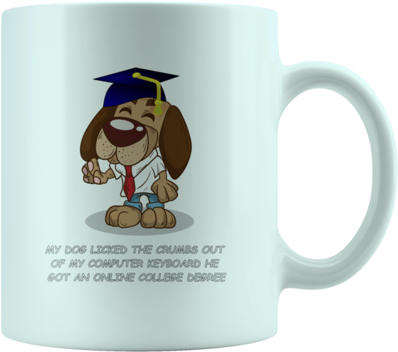 Funny Dog Graduates And Gets A College Degree Gift - Academic Degree (580x580), Png Download