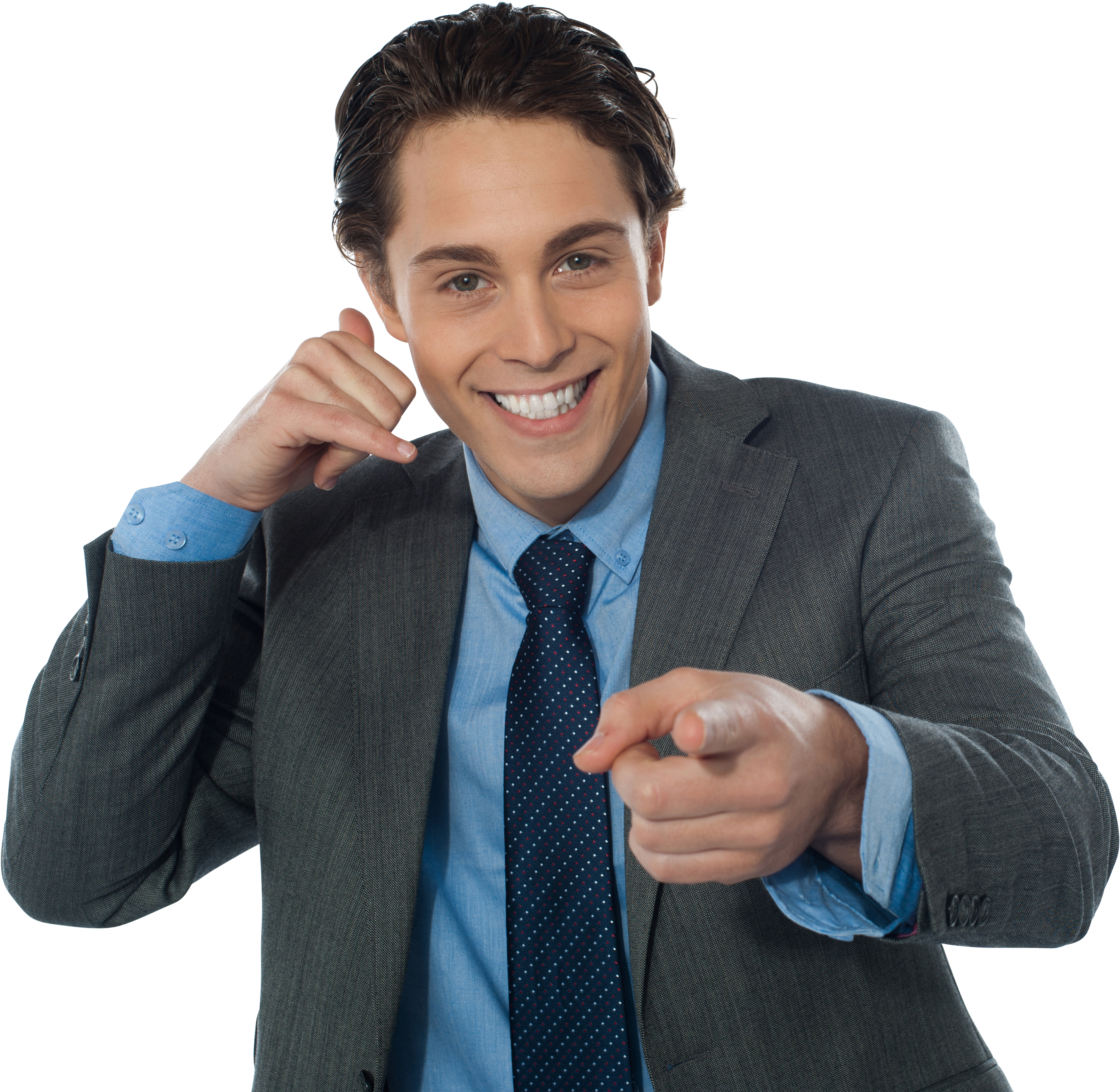 Men Pointing Front Png Image - Businessperson (3259x2832), Png Download