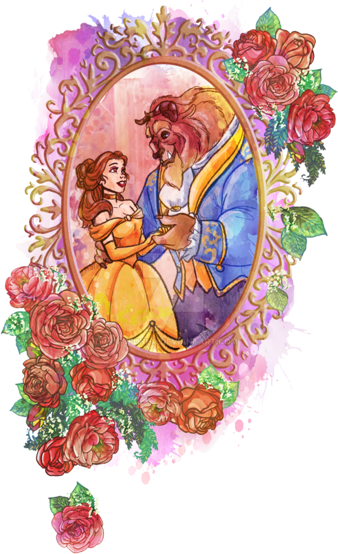 Beauty And The Beast By Fufunha Belle Tattoo, Disney - Belle (708x1129), Png Download