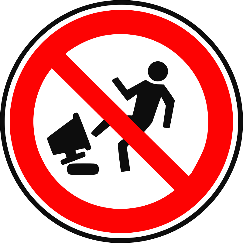 Wrong Device Clipart Icon Png - Hazard In Computer (800x800), Png Download
