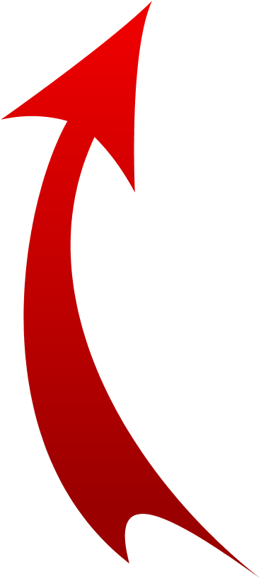 Rawheights Beats - Curve Red Arrow Png (1152x1053), Png Download