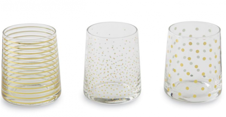 Mud Pie Gold Polka Dot Double Old Fashion Glass Set, (750x750), Png Download