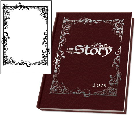 2019 Ivy Frame Em 19 E Diework - Calligraphy (480x437), Png Download