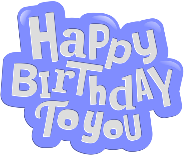 Picture Royalty Free Download Happy Birthday To Blue - Calligraphy (600x507), Png Download