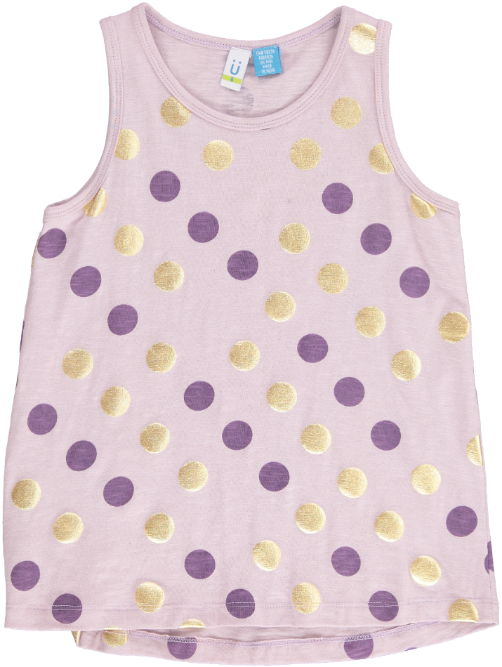 Blubyblu Sleeveless Polka Dot Print Tank Top Lavender/ - Polka Dot (1100x1100), Png Download