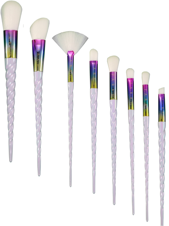 Rainbow White Unicorn Brush Set - Unicorn Brush Png (900x900), Png Download
