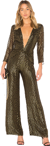 Lpa Jumpsuit 437 In Gold Dot - Clothing (500x500), Png Download