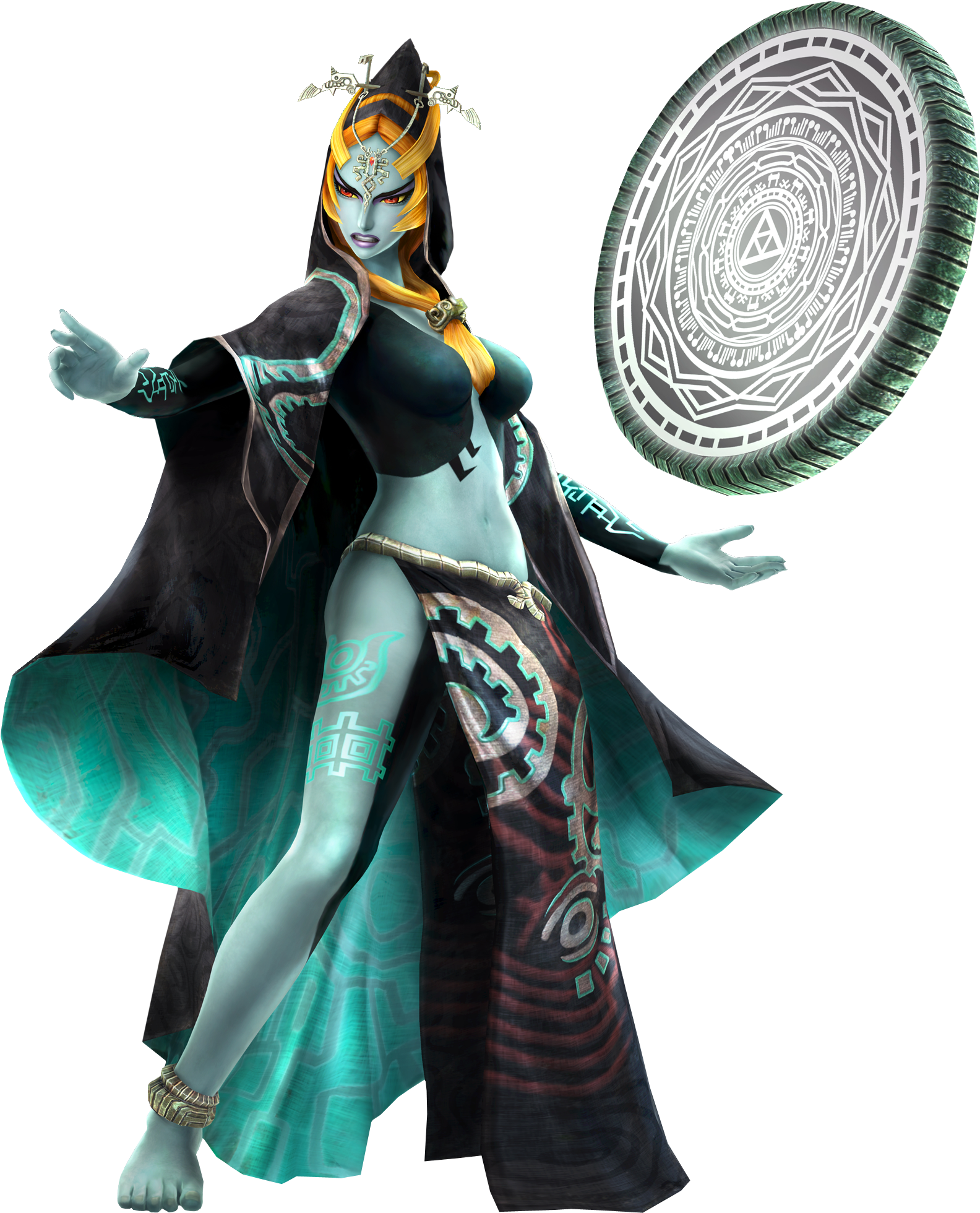 Twili Midna Mirror - Midna True Form (1583x1959), Png Download