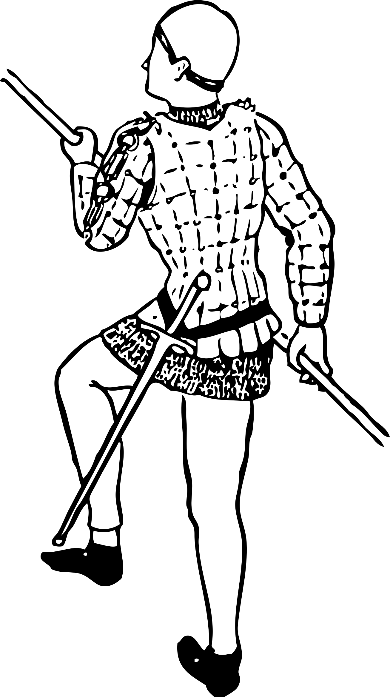 This Free Icons Png Design Of Figure Wearing A Jack (1307x2336), Png Download