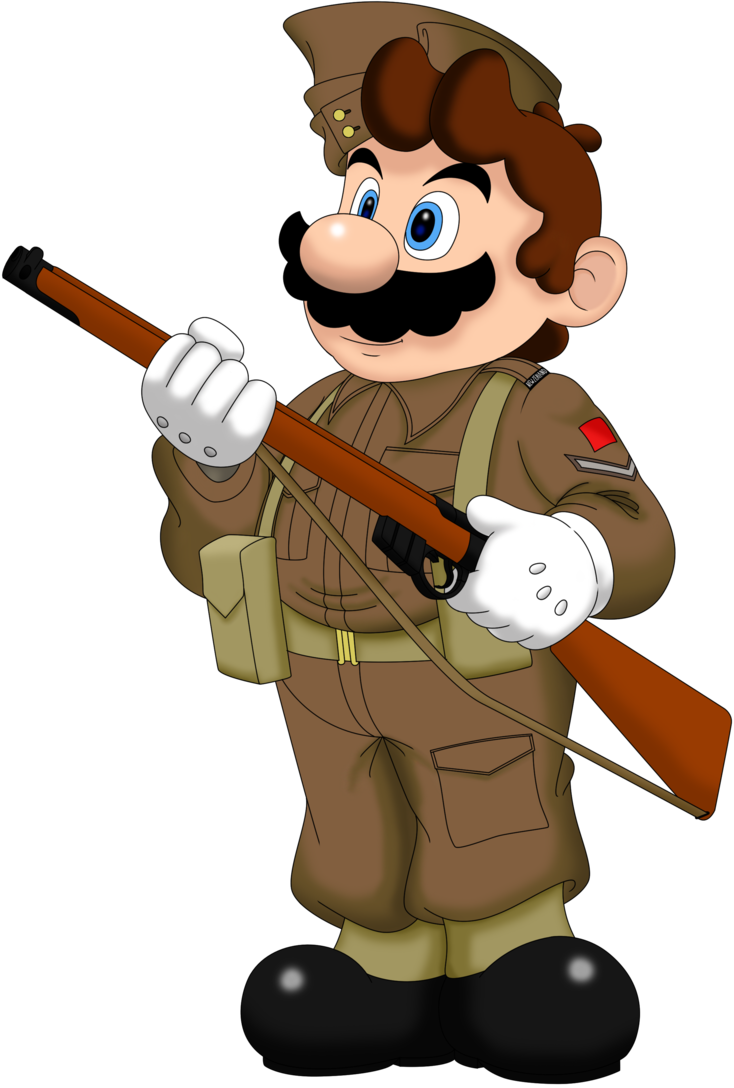 World War Ii Mario By Lyndonpatrick - Princess Peach (734x1088), Png Download