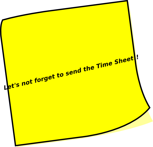 Original Png Clip Art File Timesheet Reminder Svg Images (600x580), Png Download